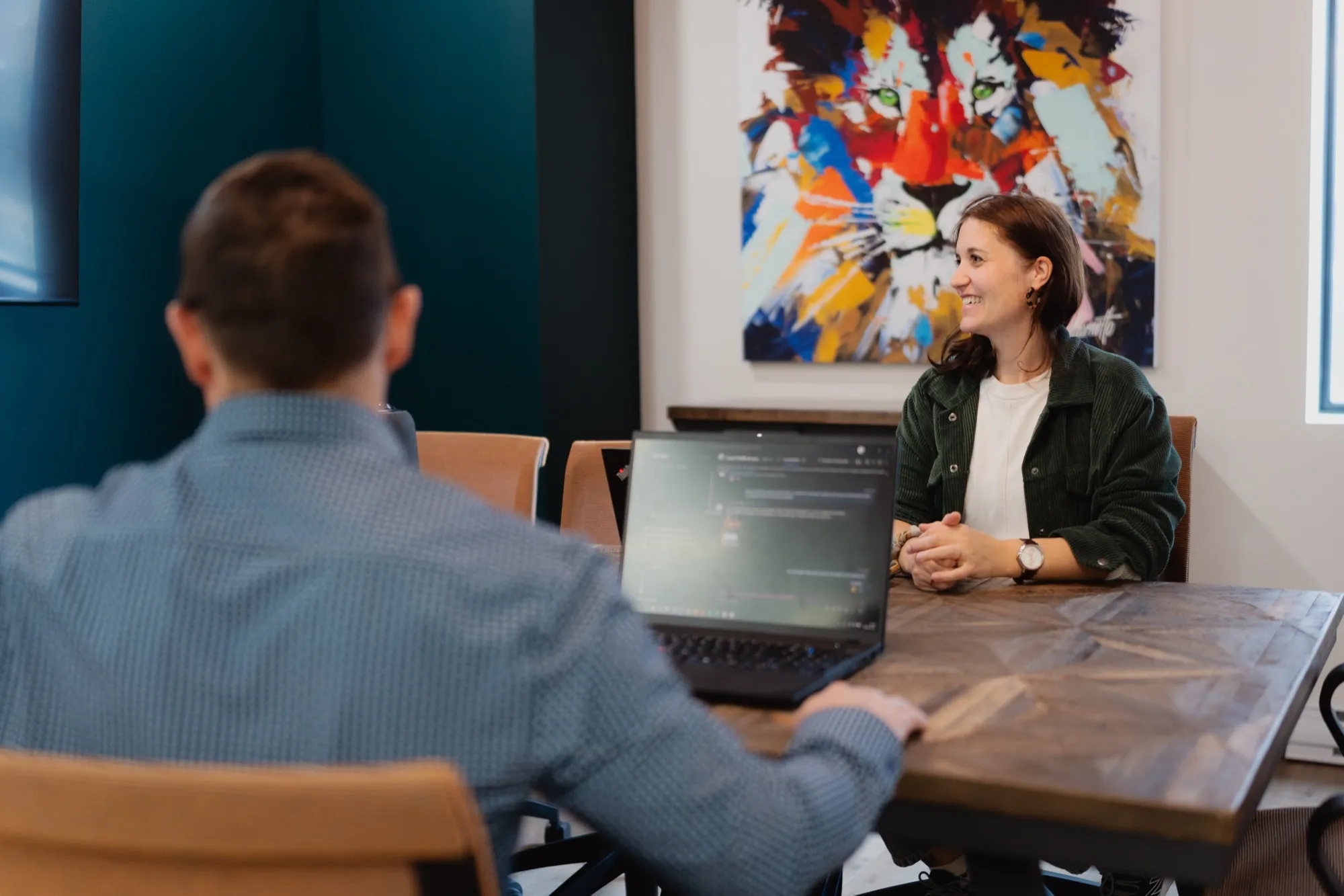 Rencontre client sous la toile du lion
